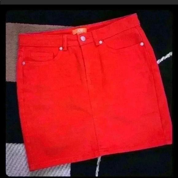 JOE FRESH MINI RED  JEANS SKIRT SIZE 4 - Picture 1 of 3